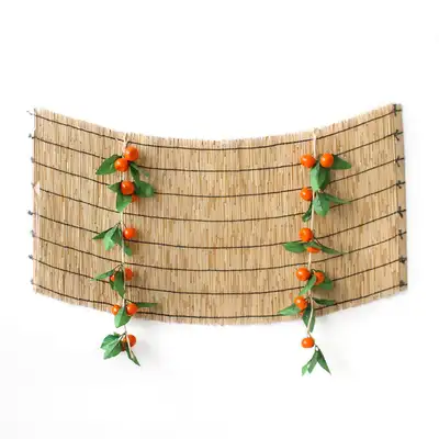 Holiday Traditional Photo Zone Backdrop Mini Mandarin Set (Chuseok Event Decoration Autumn DIY Pet Birthday Photo Zone)