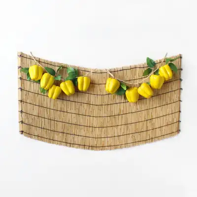 Holiday Traditional Photo Booth Backdrop Paprika Yellow Set (Chuseok Event Decoration Fall DIY Pet Birthday Photo Zone)