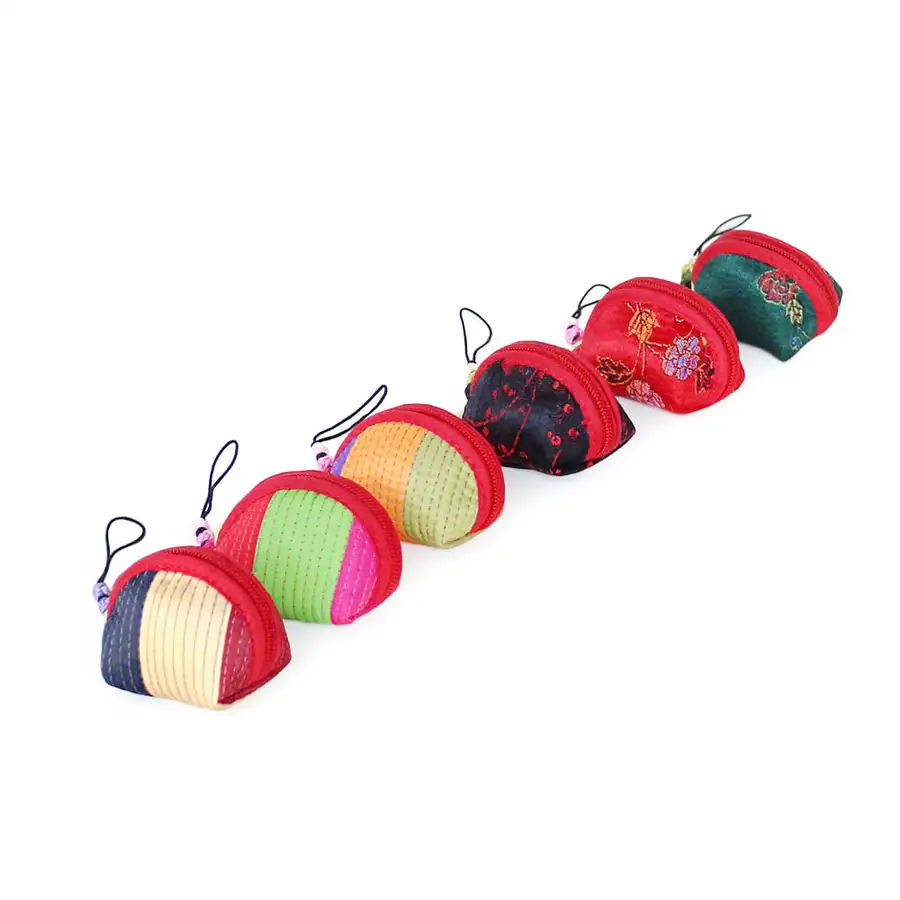 Traditional Nubi Coin Purse Keyring (Saekdong Mini Pouch Key Holder Amulet Pouch Bean Pouch Group Gift) — 2
