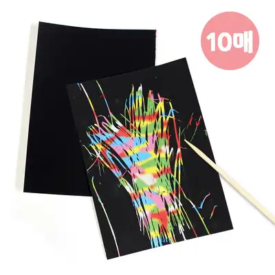 B6 Rainbow Scratch Paper 10 Sheets | DIY Birthday Card Making Indoor Summer Art Craft Kit