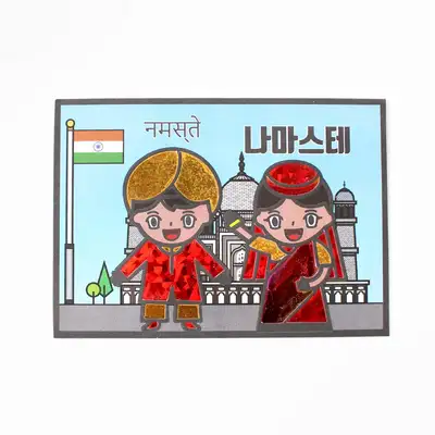 インド箔アート 世界旅行 文化 Ⅰ箔 ポップアート DIY制作