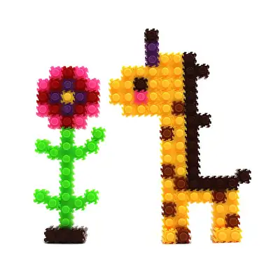 キリン ディフォームブロック図案セット l ミニポンポン カラー動物ブロック