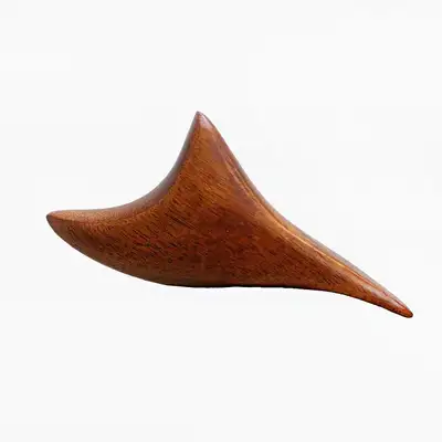 Wooden Handle Triangle Gua Sha Massage Tool - Full Body and Facial Acupressure