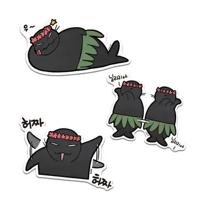 [House of Sunrise] House of Sunrise Favorite Big Piece Sticker No.4 Sea Tiger Set | Webtoon Goods
