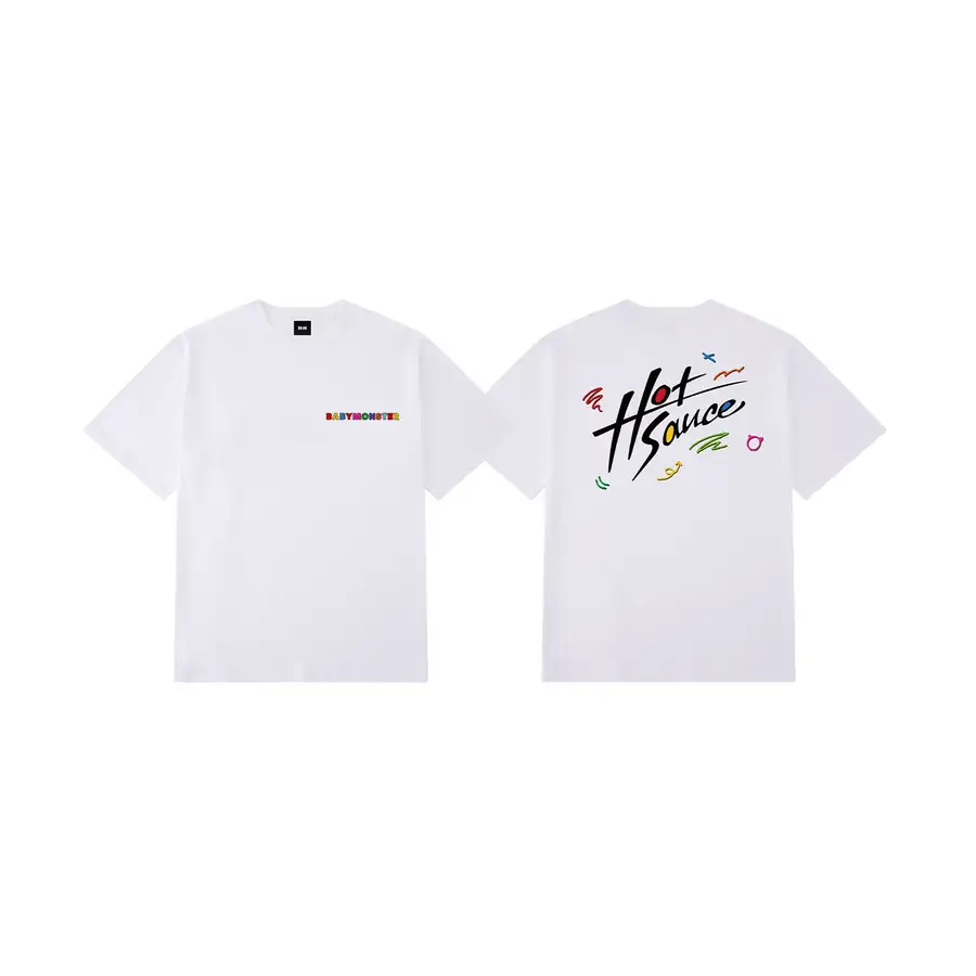 [HOTSAUCE] BABYMONSTER グラフィックTシャツ_ホワイト