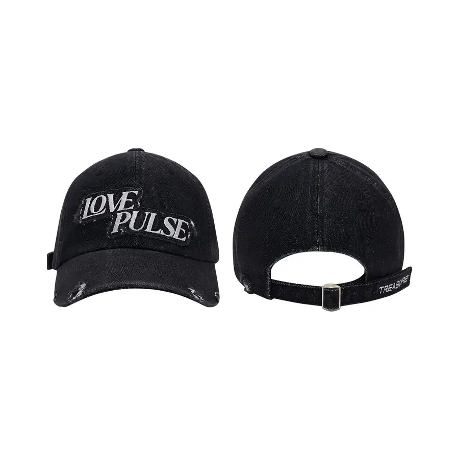 [LOVEPULSE] TREASURE DAMAGED APPLIQUE BALLCAP