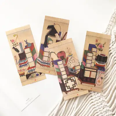 Pungsim-dang Folk Painting Book Still Life Postcard Set (4 Types)