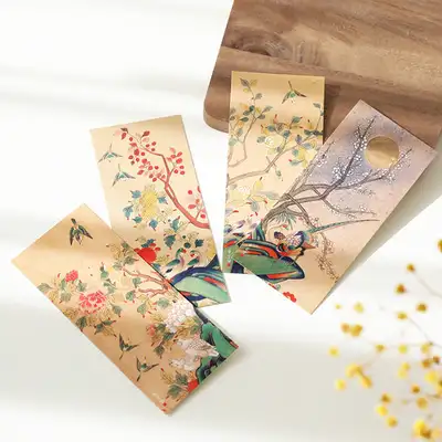 Pungsim-dang Folk Painting Bird-and-Flower Postcard Set (4 Types)
