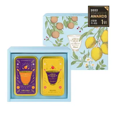 Fruit Hug Tea Can 2-Pack Set (Apple Hibiscus & Green Mandarin Jasmine)
