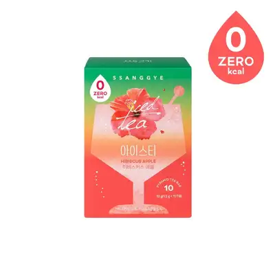 Ssanggye Zero Ice Tea Hibiscus Apple 10 Tea Bags