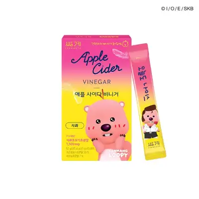 [Ssanggye X Zanmang Loopy] Apple Cider Vinegar Apple 10 Sticks