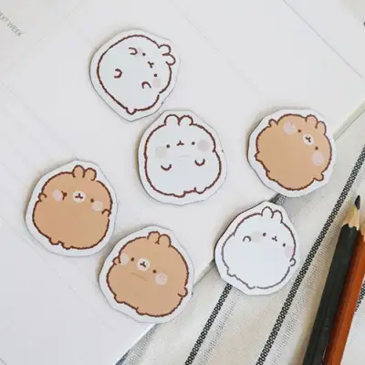 Molang Basic Piece Magnetic Stickers