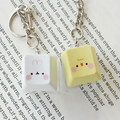 Molang and Piupiu Face LED Key Cap Keyring