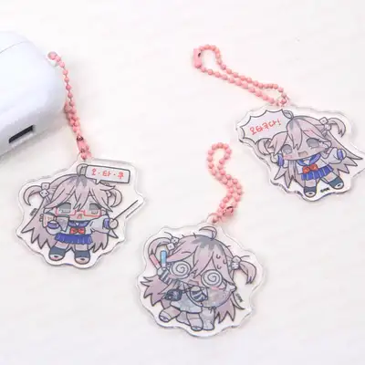 [Mipi_riri] Otaku Trio SD Acrylic Keyring/Charm 3 Types | Illustration Goods