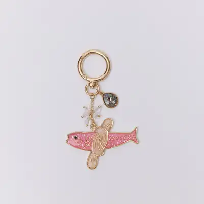 J-ART 韓国記念品 留学生ギフト 外国人向けギフト 観光商品 韓国グッズ 福禄寿魚 キーリング