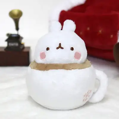 Molang Winter Season Hot Chocolate Plush Toy 7cm