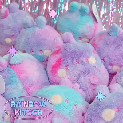 Rainbow Kitchi Fluffy Molang Plushie