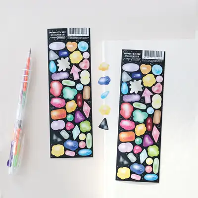 Momo Sticker Diary Deco Beaded Shape Seal Sticker