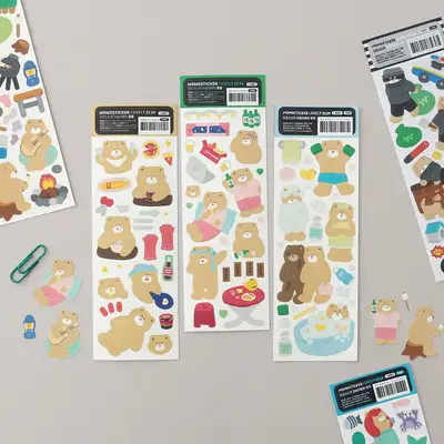 Momo Sticker Diary Decoration Lovely Bear Daily Sticker