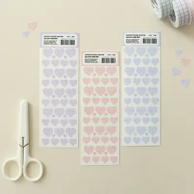 MoMo Sticker Diary Decoration Deco Crayon Heart Sticker