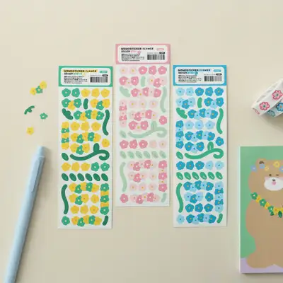Momo Sticker Diary Decoration Deco Polaroid Deco Flower Sticker