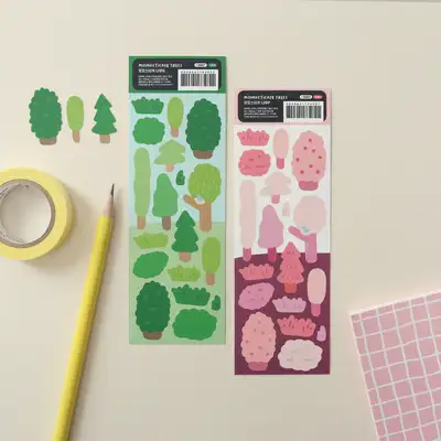Momo Sticker Diary Deco Wood Sticker