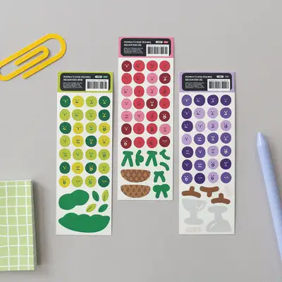 Momo Sticker Diary Decorating Friends Grape Sticker