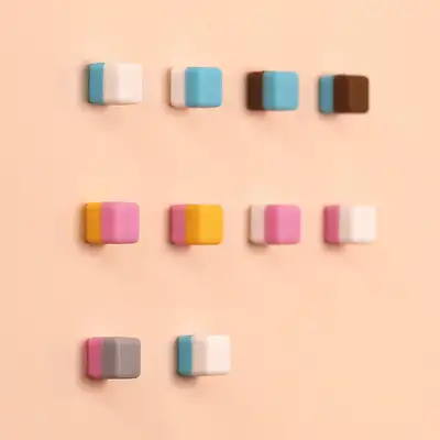 Pastel Cube Neodymium Magnet Set (6 pieces)