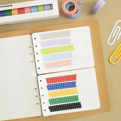 Momomate Crayon Check Masking Tape