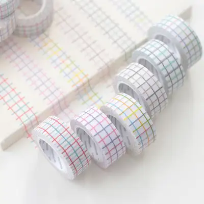 Momomate Crayon Check Color Mix Masking Tape