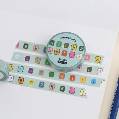 Momomate Mini Alphabet Masking Tape