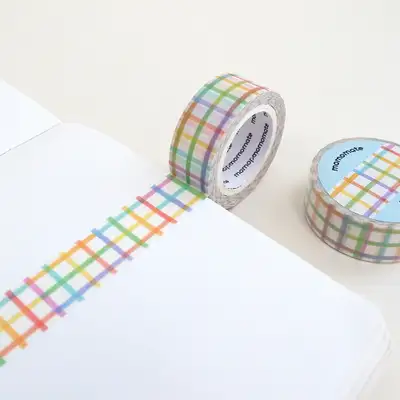 Momomate Soft Colored Pencil Check Masking Tape