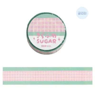 BGM Sugar Check Masking Tape Strawberry Soda BM-KD004