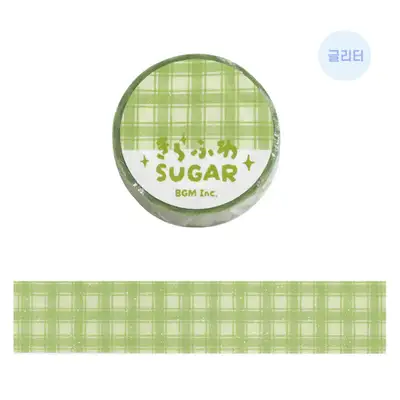 BGM Sugar Check Masking Tape Green Tea BM-KD006