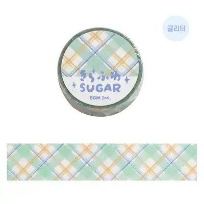 BGM Sugar Check Masking Tape Mint Latte BM-KD005