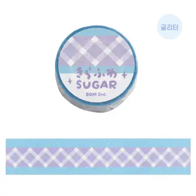 BGM Sugar Check Masking Tape Lavender BM-KD003