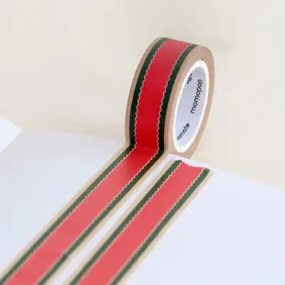 Momomate Christmas Ribbon Masking Tape