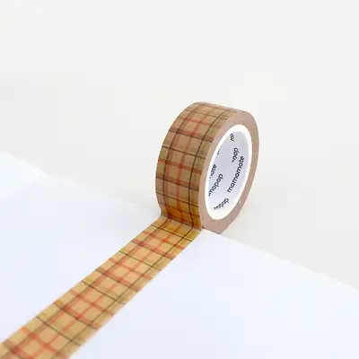 Momomate Tartan Check Beige Masking Tape