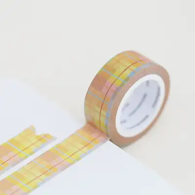 Momomate Vintage Check Pastel Masking Tape