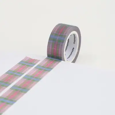 Momomate Tartan Check Spring Masking Tape