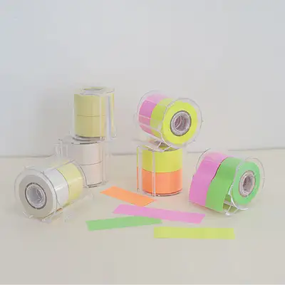 MoMo Pop Memo Roll Adhesive Sticky Notes 25mm X 2-Color Set (4 Types)