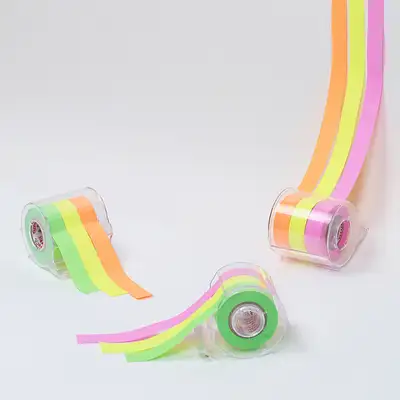 Momopop Memo Roll Adhesive Sticky Notes 15mm x 3 Color Set (3 Types)
