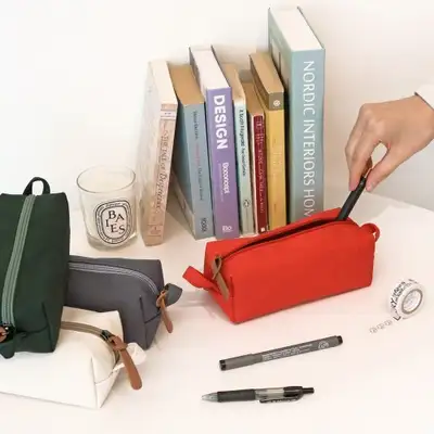 Ochep Canvas Square Multi Pouch Pen Case Pen Pouch VER.3