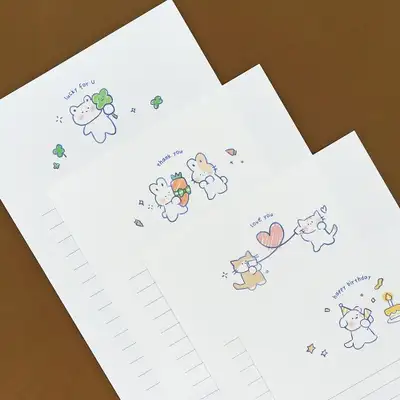 O-CHECK 溫暖插圖信紙套組