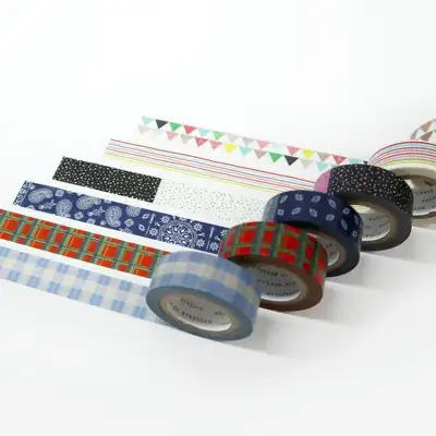 O-CHECK Masking Tape 6-Pattern Set - Diary Decoration, Gift Wrapping Sticker