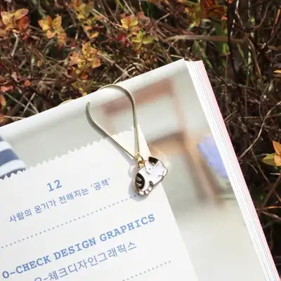 O-CHECK Metal Book Clip Bookmark Short 24 Designs
