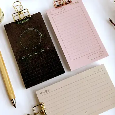O-CHECK Small Record Memo Pad Sensibility 3 Types Memo Sheets