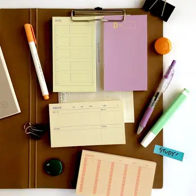 O-CHECK Small Record Memo Pad Study 4-Type Memo Sheets