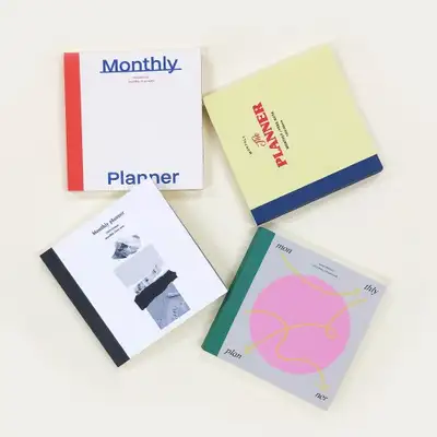 O-CHECK Square Perpetual Diary (Monthly Planner Scheduler Deco)