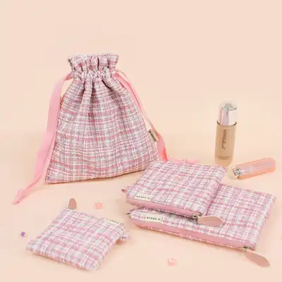 O-CHECK Candy Pop Tweed Pouch (STRING)